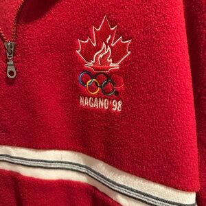 Vintage Roots Canada fleece Nagano Olympics